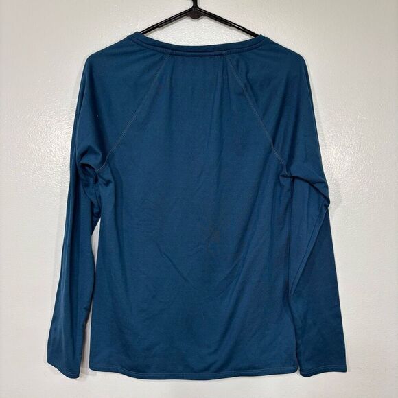 Lucky Brand Teal Super Soft Long Sleeve Shirt With Clover On Front - Picture 4 of 4
